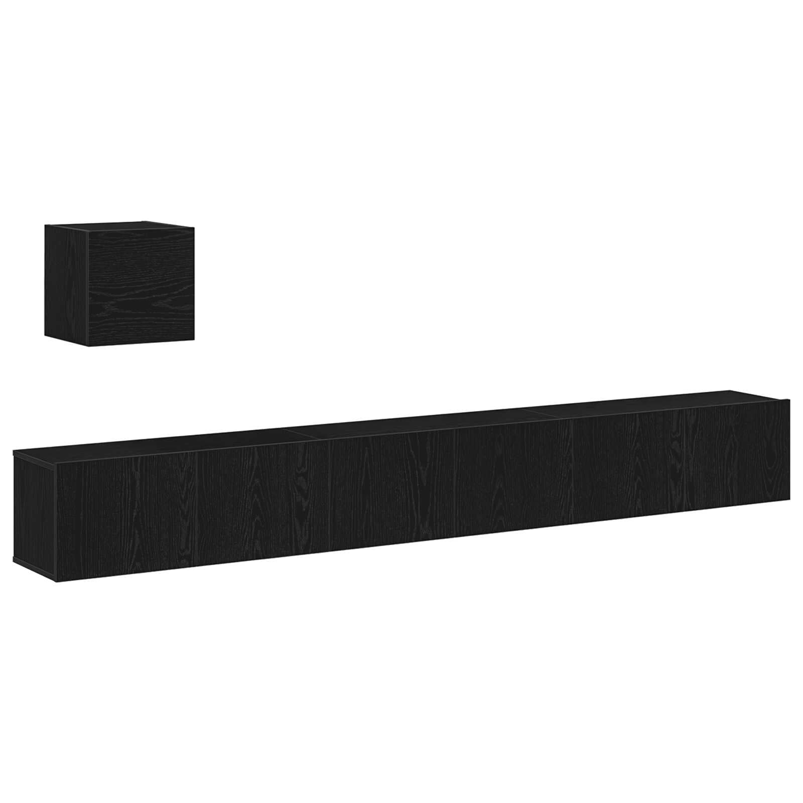 Ensemble de Meuble TV Mural 4 Pièces –  Suspendu avec Grand Espace de Rangement