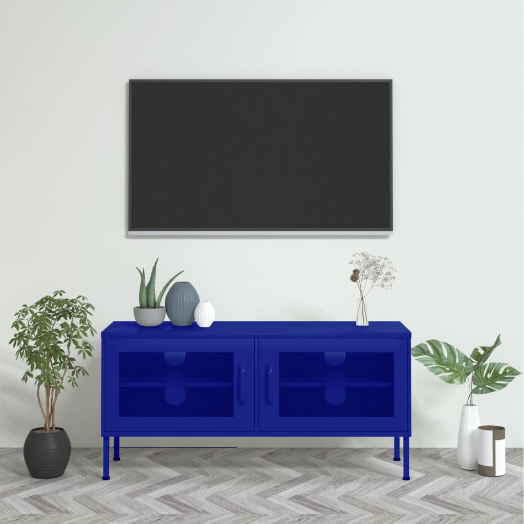 Meuble TV en Acier 105x35x50 cm – Design Industriel et Fonctionnel