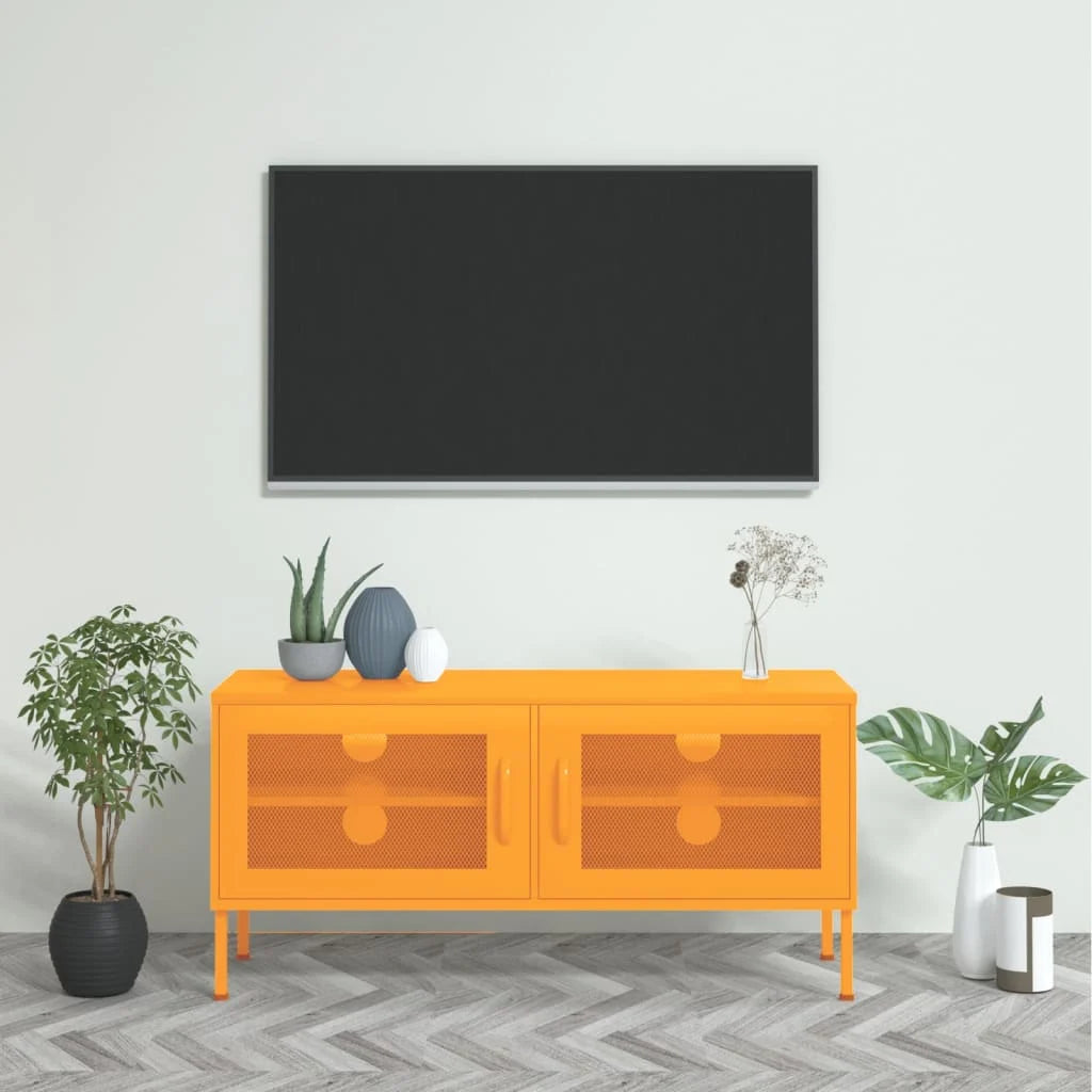 Meuble TV en Acier 105x35x50 cm – Design Industriel et Fonctionnel
