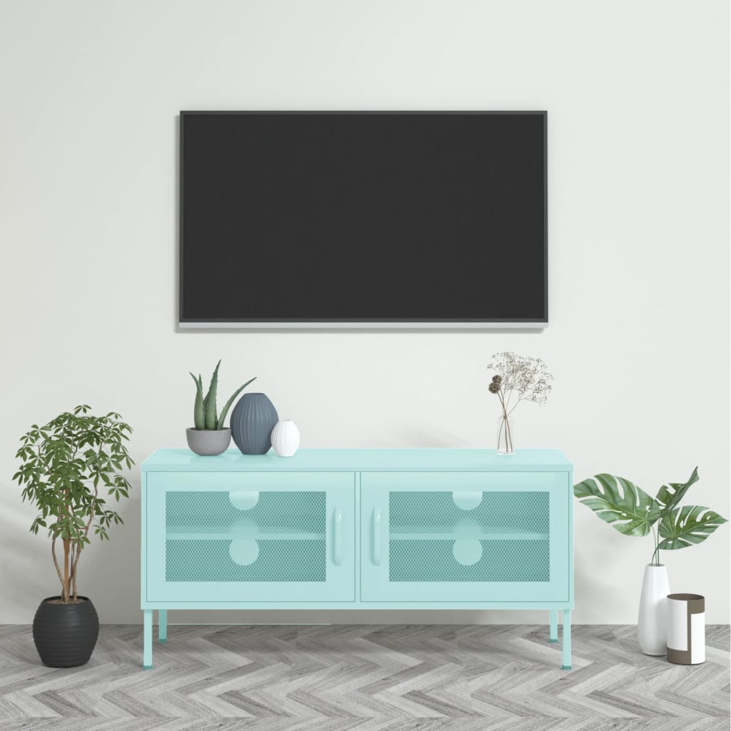 Meuble TV en Acier 105x35x50 cm – Design Industriel et Fonctionnel