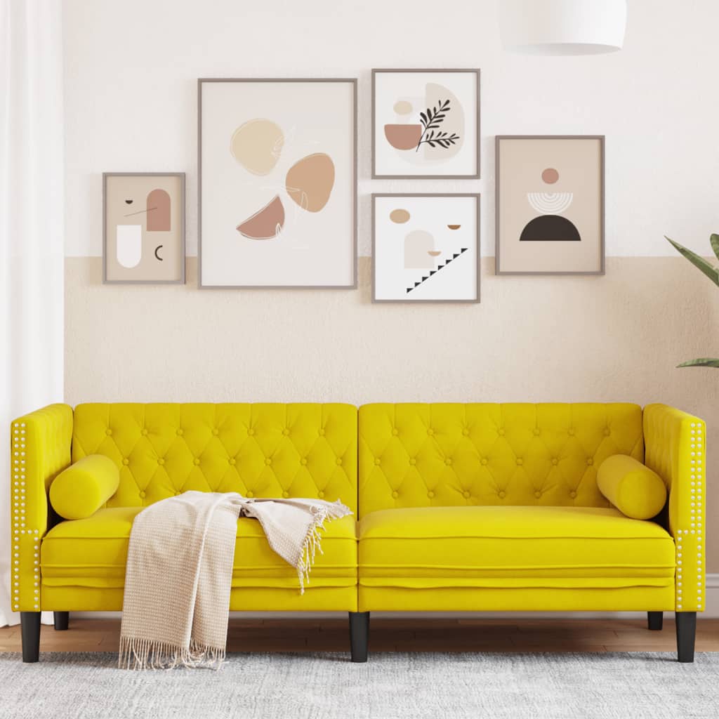 Canapé Chesterfield avec Traversins – Disponible en 1, 2 ou 3 Places