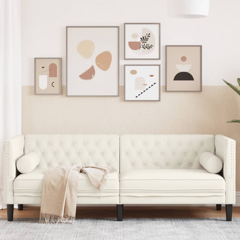 Canapé Chesterfield avec Traversins – Disponible en 1, 2 ou 3 Places