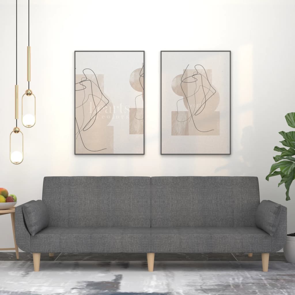 Canapé-Lit 2 Places avec 2 Oreillers – Pratique, Confortable et Élégant
