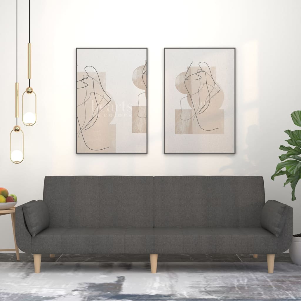 Canapé-Lit 2 Places avec 2 Oreillers – Pratique, Confortable et Élégant