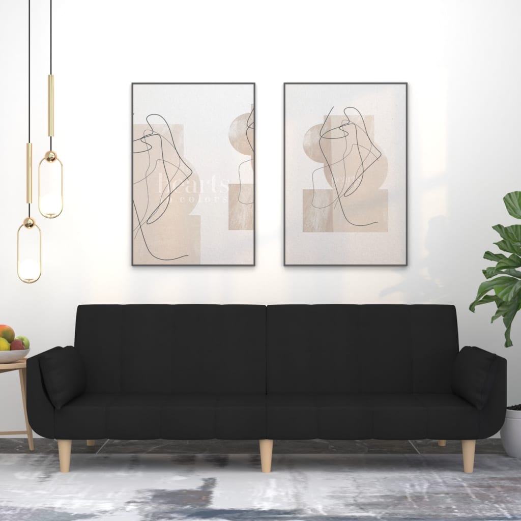Canapé-Lit 2 Places avec 2 Oreillers – Pratique, Confortable et Élégant