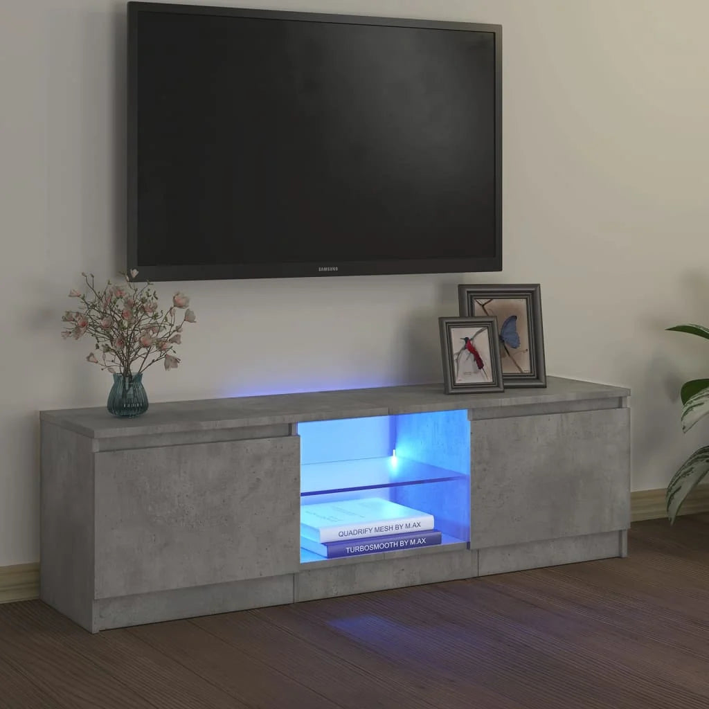 Meuble TV avec Éclairage LED – 120x30x36 cm – Finition Magnifique