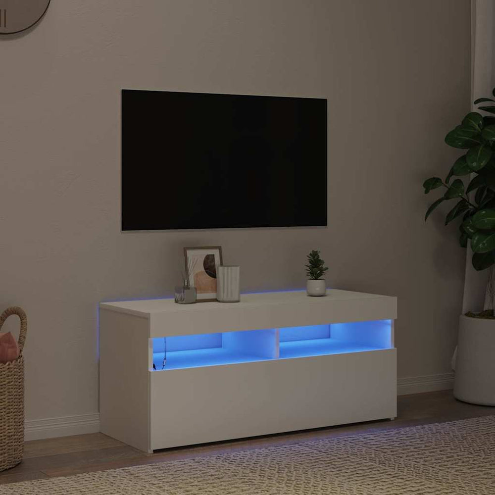 Meubles TV avec Lumières LED RVB – Finition magnifique