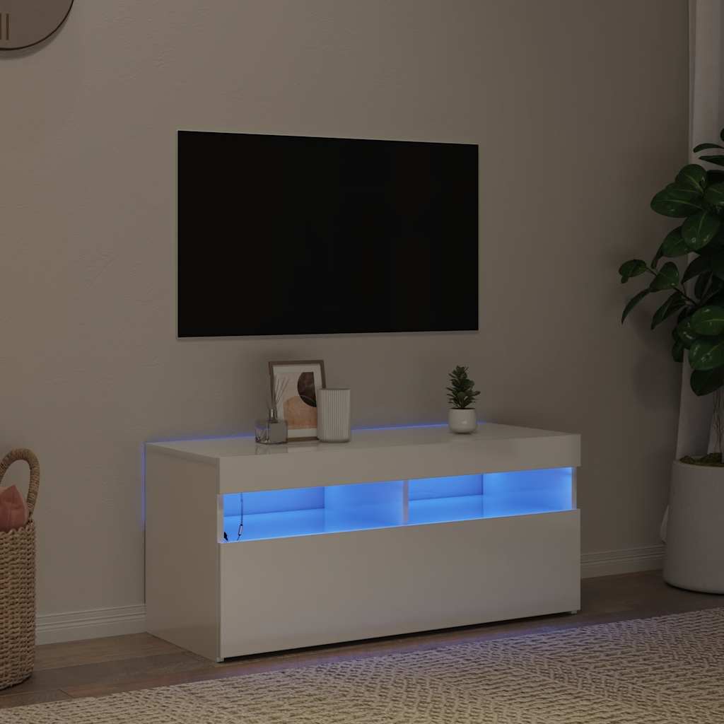 Meubles TV avec Lumières LED RVB – Finition magnifique