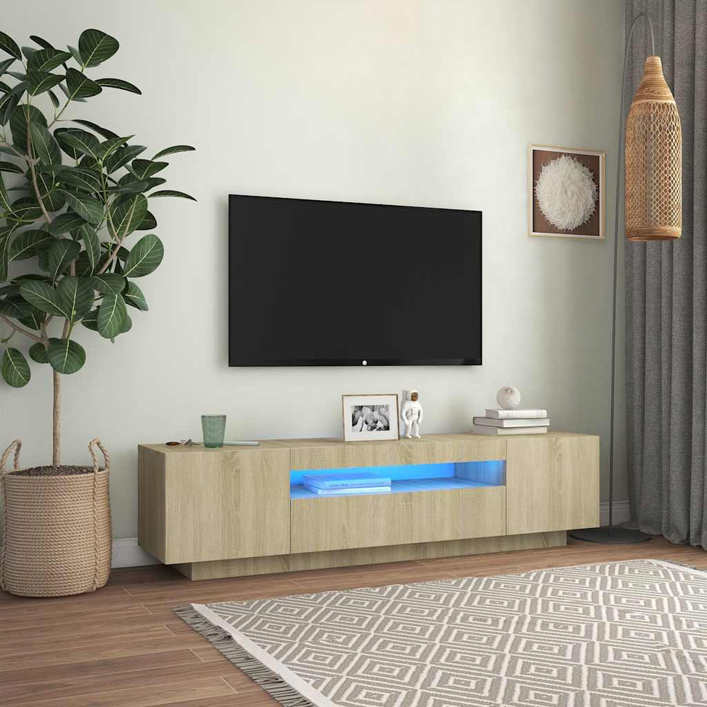 Meuble TV avec lumières LED