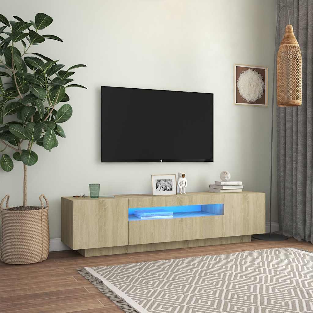 Meuble TV avec lumières LED