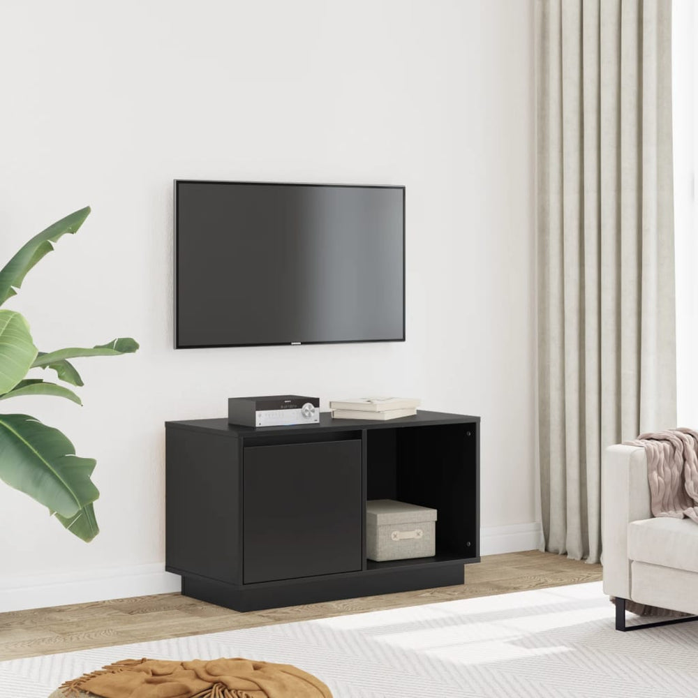Meuble TV en Bois Massif 74 × 35 × 44 cm – Design Épuré et Naturel