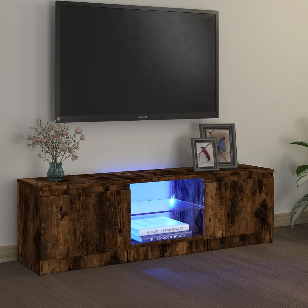 Meuble TV avec Éclairage LED – 120x30x36 cm – Finition Magnifique