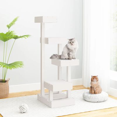 Arbre à Chat en Bois de Pin Massif – Le divertissement parfait pour Votre Félin