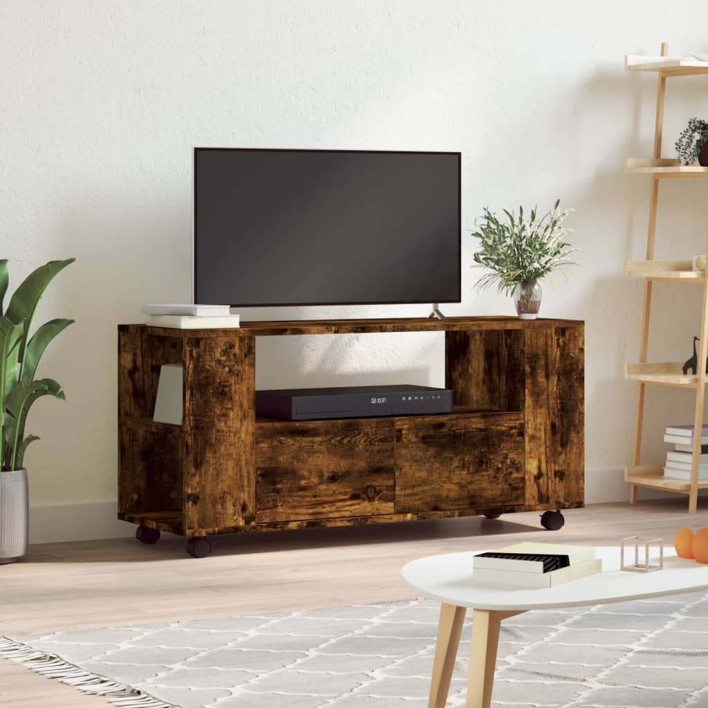 Meuble TV avec Roulettes – 102x34,5x43 cm – Finition Magnifique