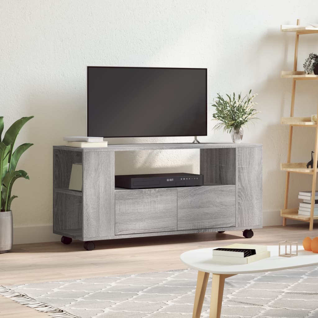 Meuble TV avec Roulettes – 102x34,5x43 cm – Finition Magnifique