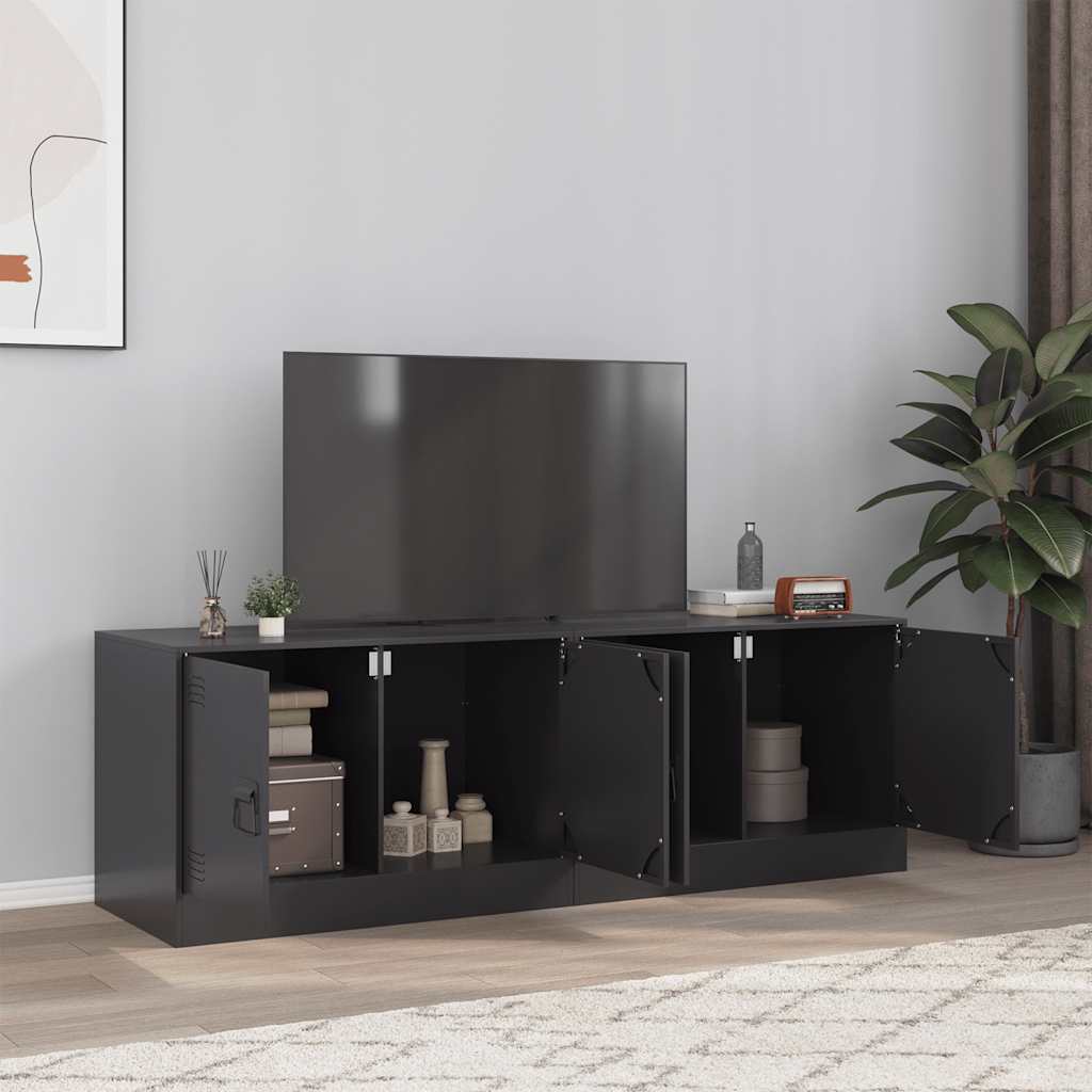Meuble TV en Acier – 67x39x44 cm – Design Industriel et Compact