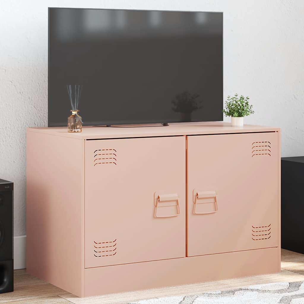 Meuble TV en Acier – 67x39x44 cm – Design Industriel et Compact