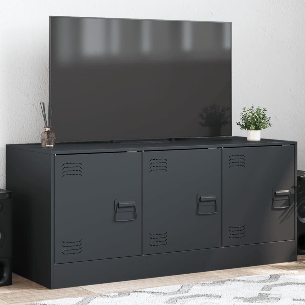 Meuble TV en Acier – 99x39x44 cm – Design Industriel Élégant