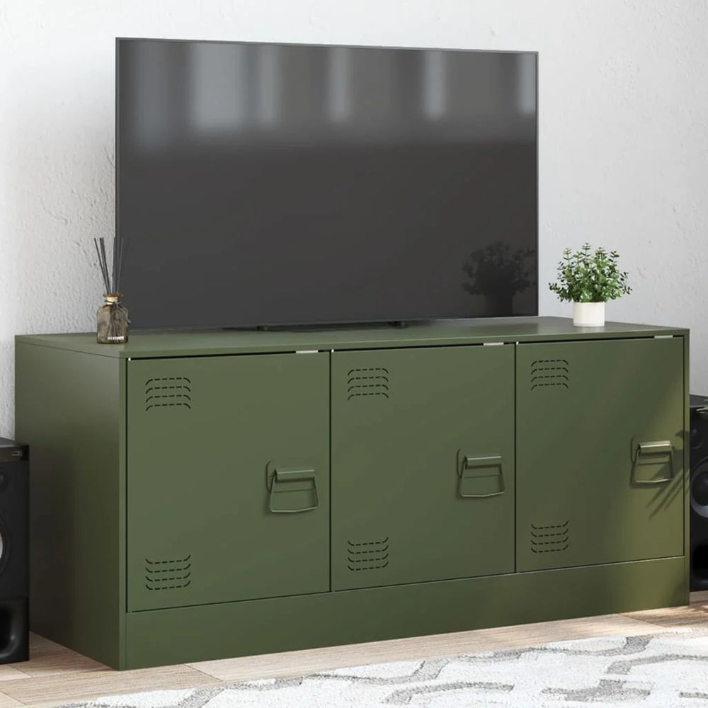 Meuble TV en Acier – 99 × 39 × 44 cm – Design Industriel Élégant