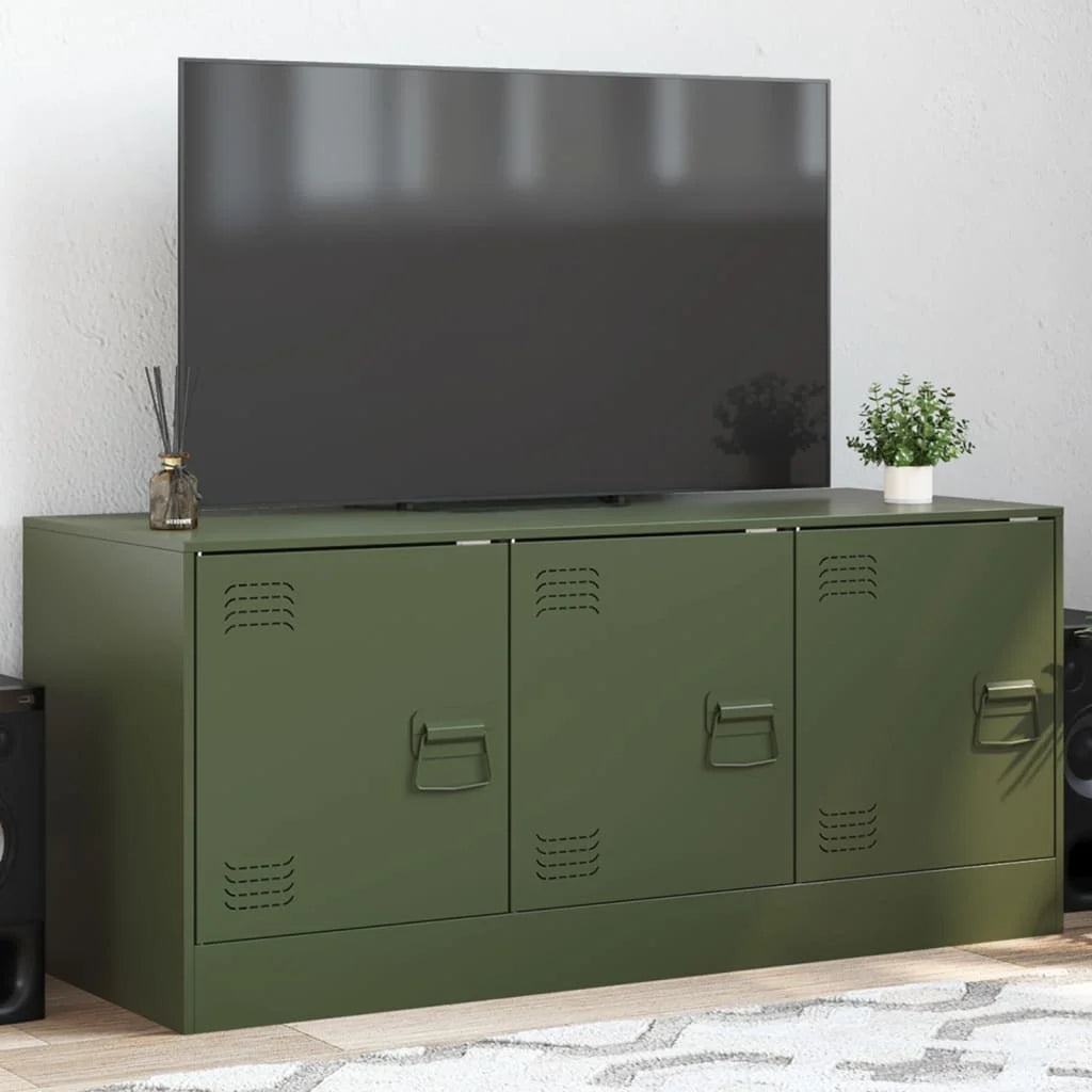 Meuble TV en Acier – 99x39x44 cm – Design Industriel Élégant