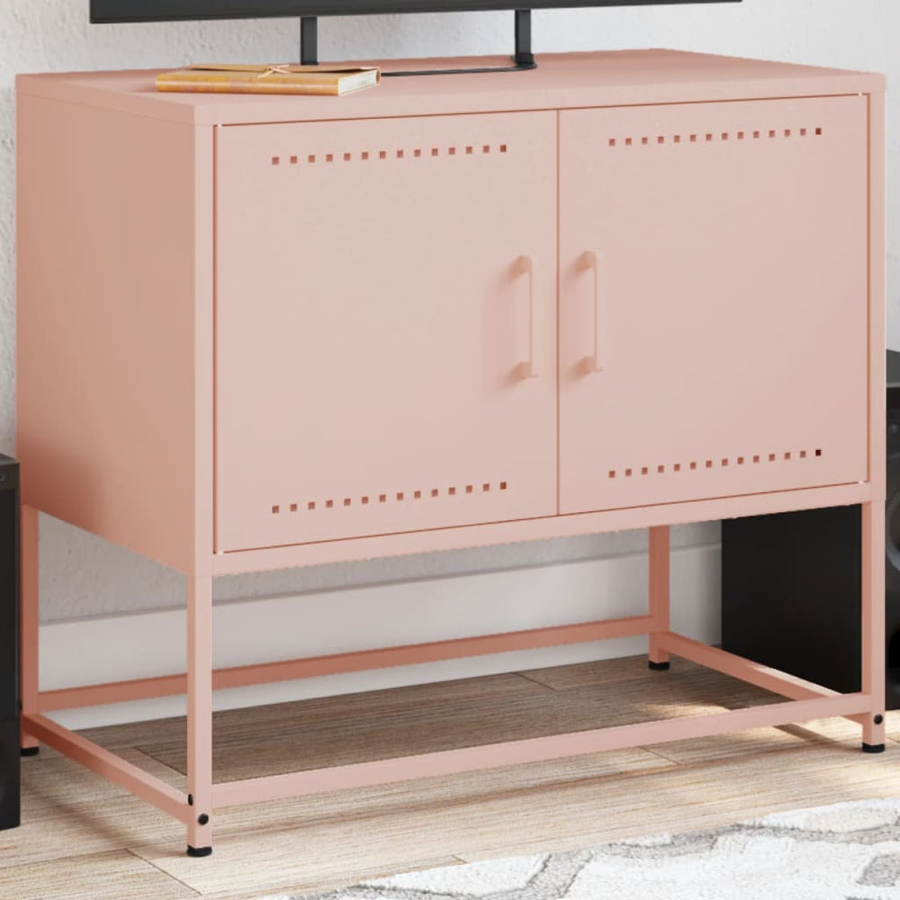 Meuble TV industriel en acier – 68,5 × 39 × 60,5 cm