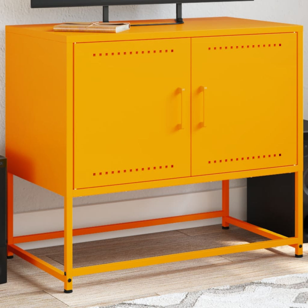 Meuble TV industriel en acier – 68,5 × 39 × 60,5 cm