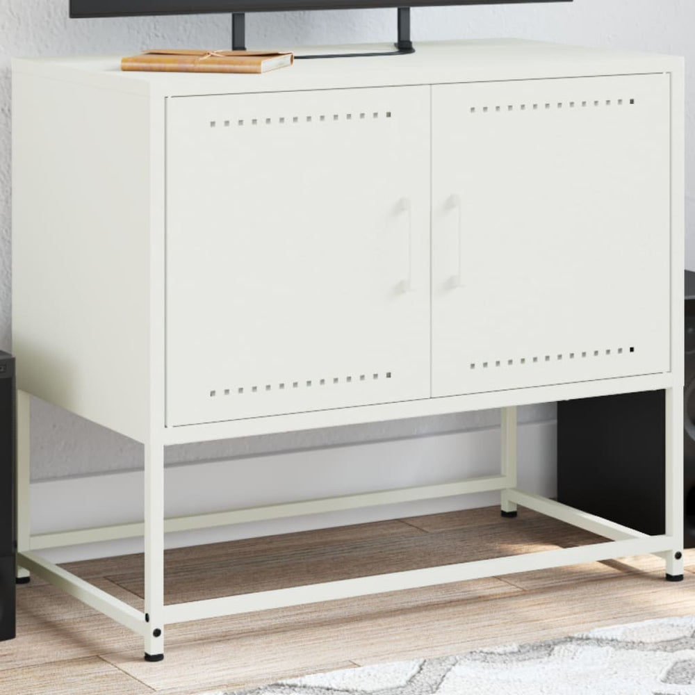 Meuble TV industriel en acier – 68,5 × 39 × 60,5 cm