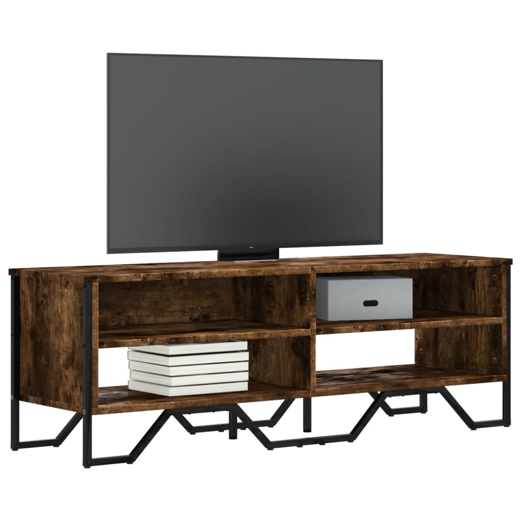 Meuble TV 122x34x41 cm – Bois d'ingénierie & métal