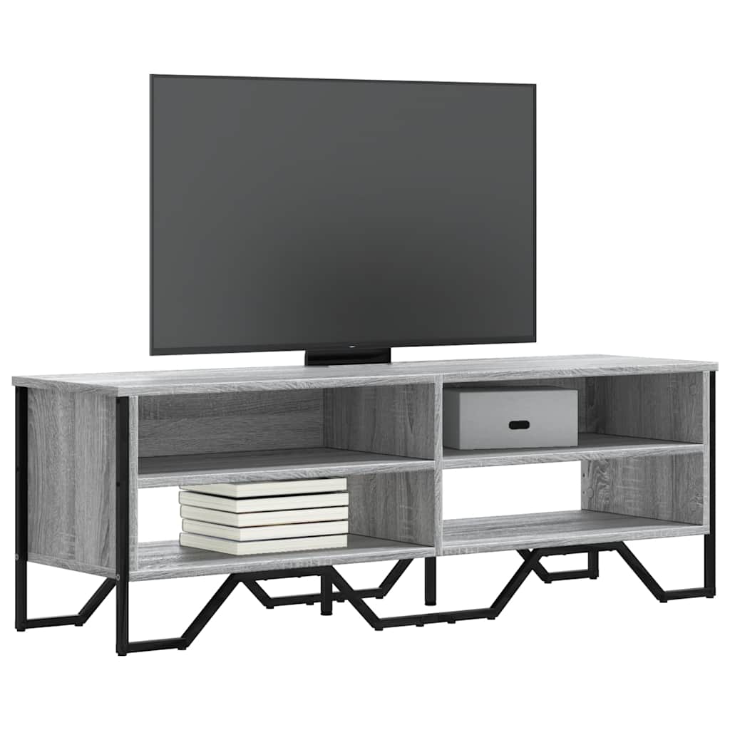 Meuble TV 122x34x41 cm – Bois d'ingénierie & métal