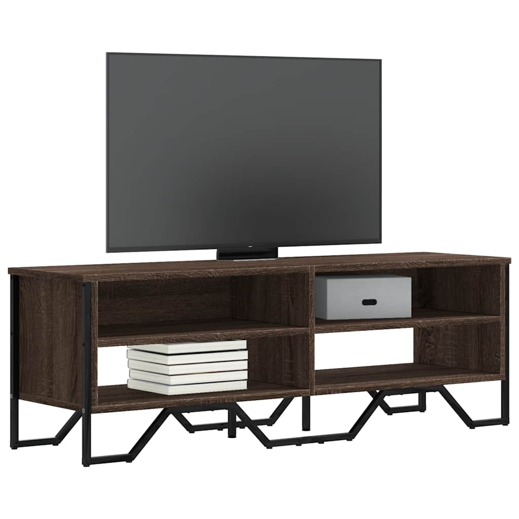 Meuble TV 122x34x41 cm – Bois d'ingénierie & métal