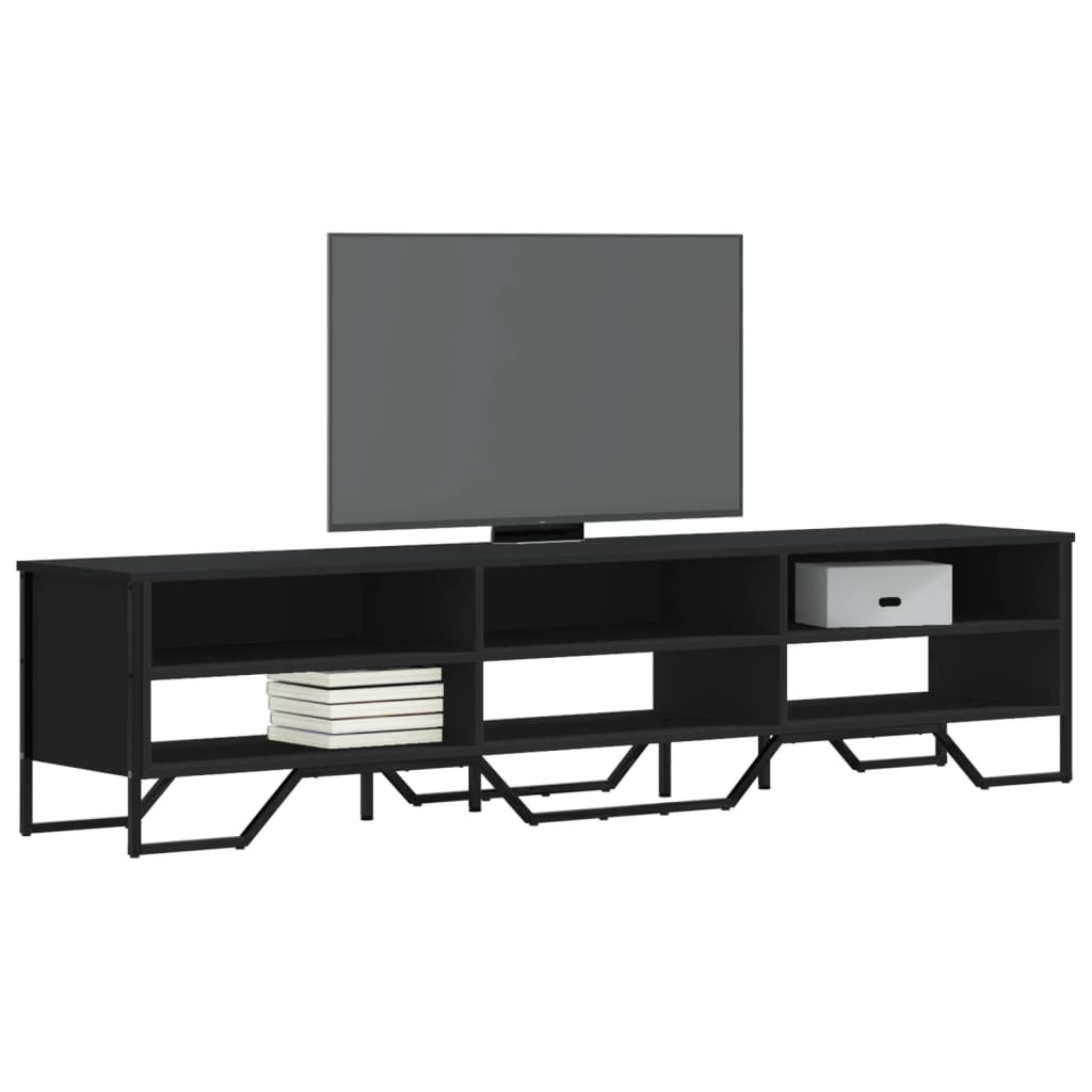 Meuble TV 122x34x41 cm – Bois d'ingénierie & métal