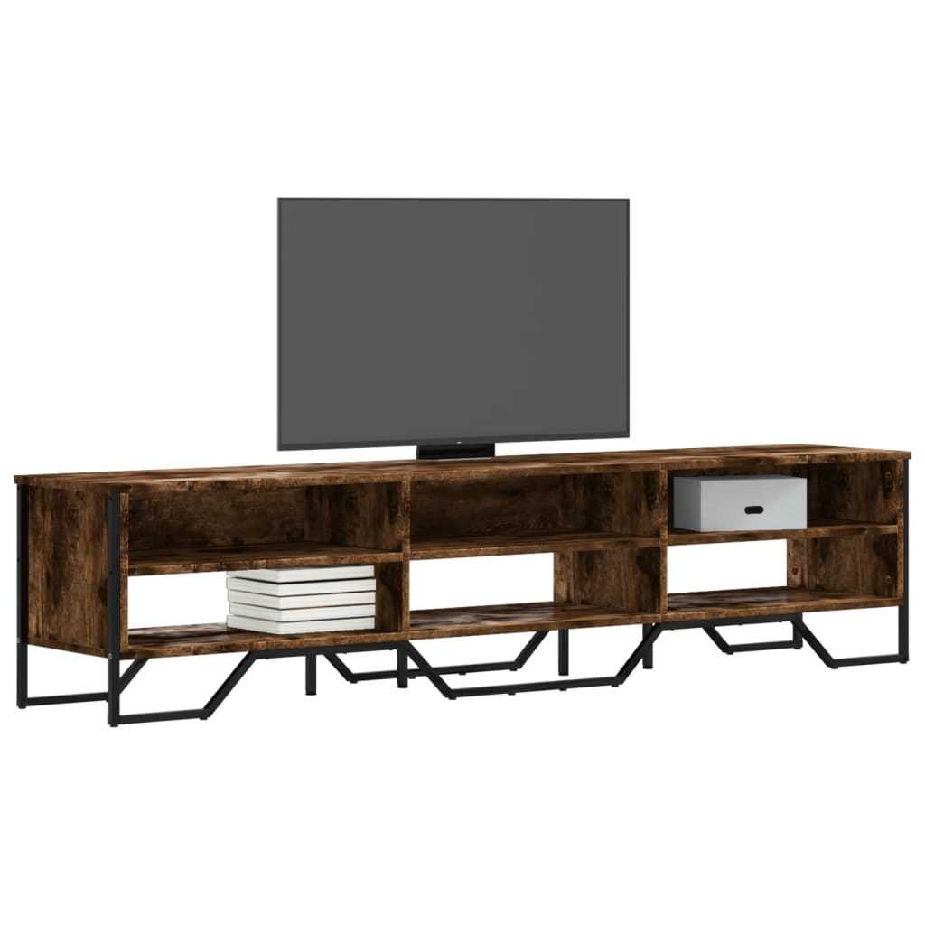 Meuble TV 122x34x41 cm – Bois d'ingénierie & métal