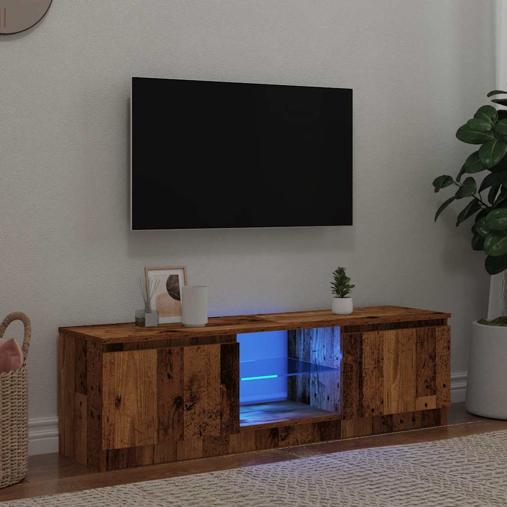 Meuble TV avec Éclairage LED – 120x30x36 cm – Finition Magnifique