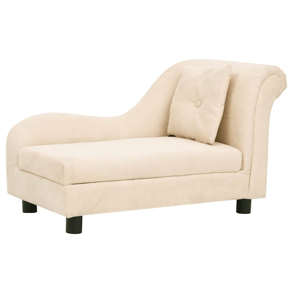 Canapé Confortable pour Chien - Lit Douillet avec Oreiller & Pieds Antidérapants