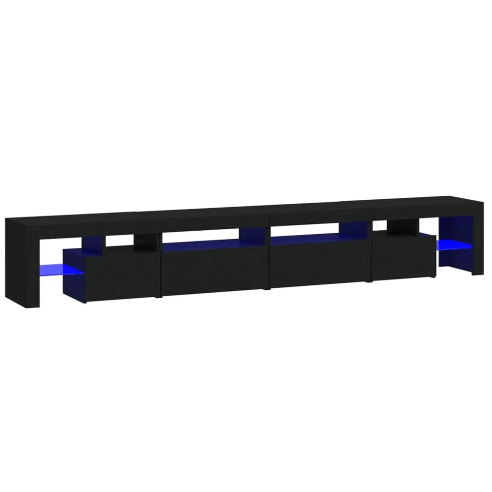 Meuble TV Moderne avec LED RVB – Finition Gris Béton