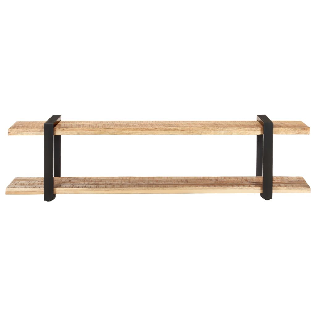 Meuble TV Industriel en Bois Massif de Manguier – 160x40x40 cm