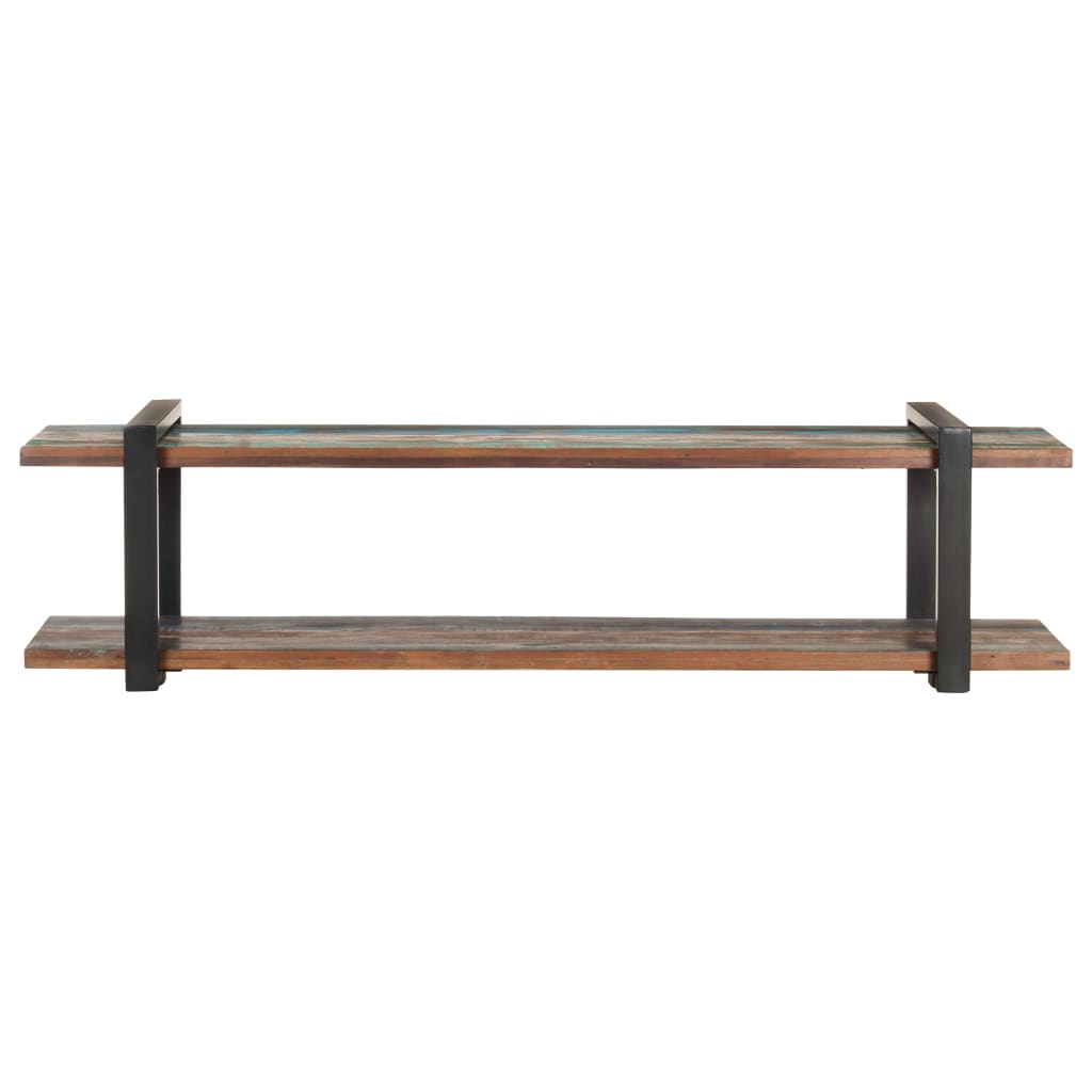 Meuble TV Industriel en Bois Massif de Manguier – 160x40x40 cm