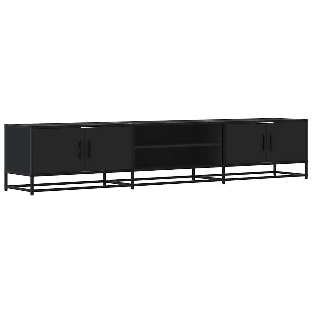 Meuble TV Industriel 180 cm – Bois & Métal – Grand Espace de Rangement