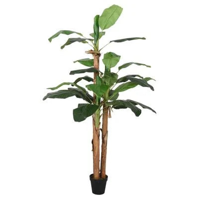 Bananier artificiel vidaXL – 18 feuilles – 150 cm – Ambiance tropicale sans entretien