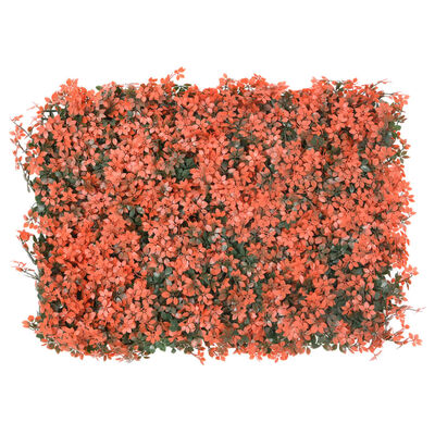 Grüner Wandzaun Künstliche Ahornblätter – Set mit 6 Paneelen – Rot 40x60 cm