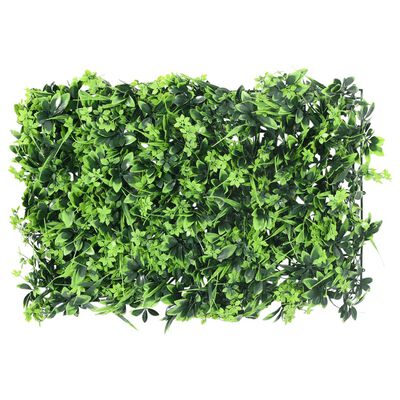 Mur végétal Clôture à Feuilles Artificielles - Lot de 6 Panneaux - Vert 40 × 60 cm