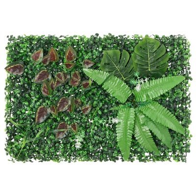 Mur végétal Clôture Végétale Artificielle - Lot de 6 Panneaux - Vert 40x60 cm