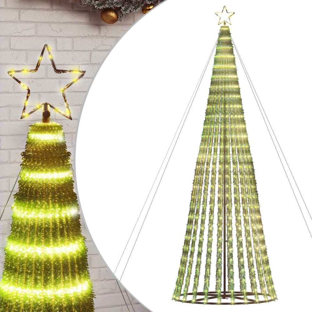 Sapin lumineux LED – 8 modes, blanc ou bleu