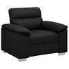 Fauteuil noir et marron 60 cm en similicuir – Design élégant et confort optimal