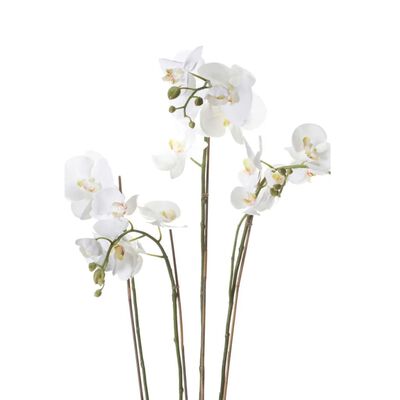 Phalaenopsis Artificiel avec Mousse – Élégance Intemporelle (90 cm, Blanc)