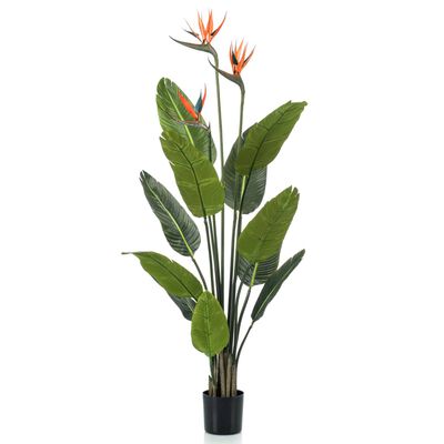 Artificial Strelitzia Plant with Flowers 120 cm – A Royal Exotic Touch in Your Interior