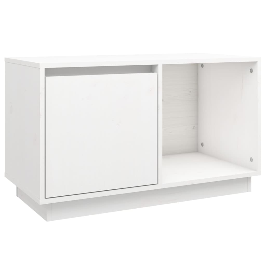 Meuble TV en Bois Massif 74x35x44 cm – Design Épuré et Naturel