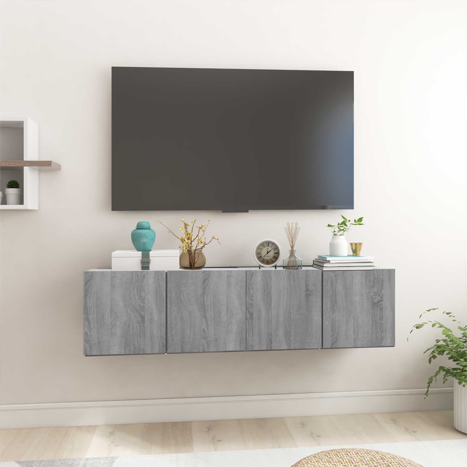 Meuble TV Style Rustique – Finition Vieux Bois