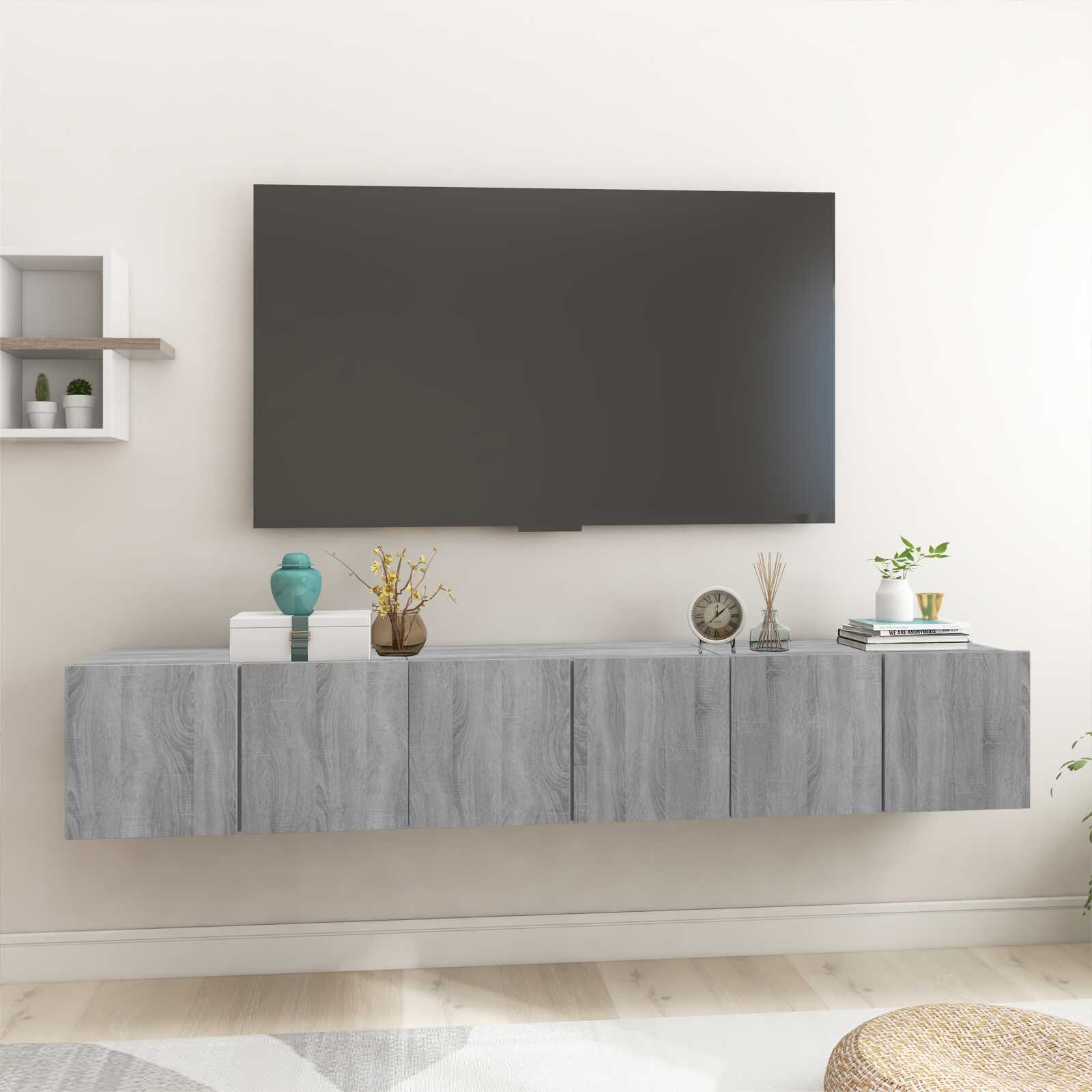 Meuble TV Style Rustique – Finition Vieux Bois