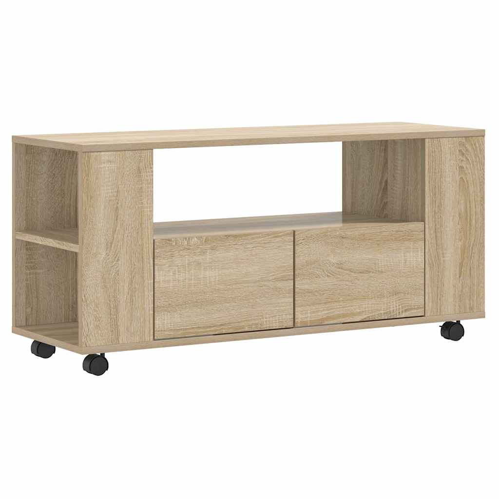 Meuble TV avec Roulettes – 102x34,5x43 cm – Finition Magnifique